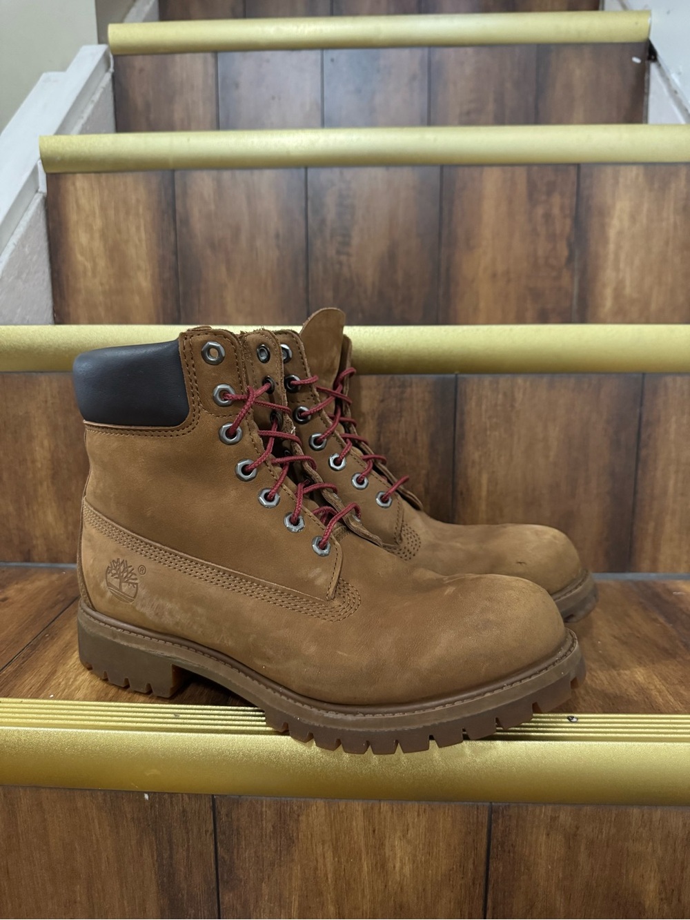 Timberland Men’s Premium 6-Inch Waterproof Boots Brown Size 8.5